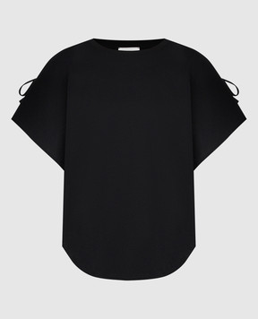 Solotre Чорна футболка із зав'язками M1B0158
