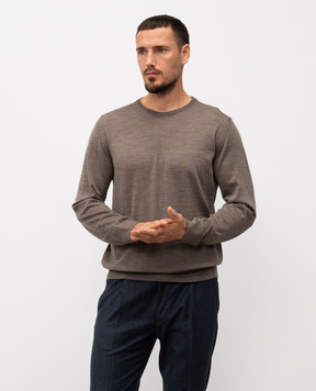 Cashmere&Whiskey Коричневий джемпер з вовни мериноса 18002