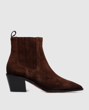 Santoni Коричневые замшевые казаки WTOU71799BJ2NAEA