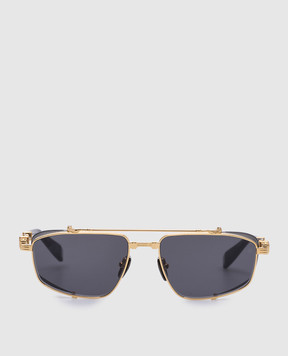 Balmain Золотые солнцезащитные очки BRIGADE-V BPS142D56w
