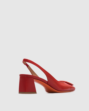 Santoni Червоні шкіряні слінгбеки WDMN70342HA2NSZA