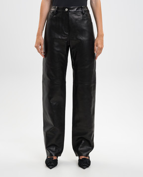 Magda Butrym Чорні шкіряні штани LEATHER18PANTS211725