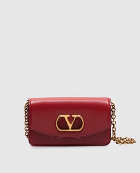 Valentino Красная кожаная глянцевая сумка VAIN 6W0B0R71GCB