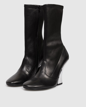 Givenchy Черные кожаные ботильоны с логотипом BE6055E2EC