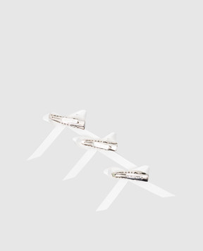 LELET NY Набор белых шпилек ASHLEY MINI BOW с кристаллами LELRES231692I