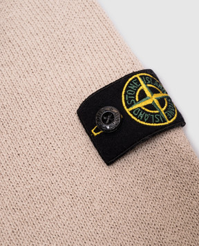 Stone Island Детский бежевый свитер со съемным патчем логотипа K1S165100010S00D368