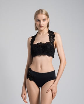Ermanno Scervino Чорний ліф від купальника з мереживом D444Y302CBKZ