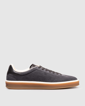 Loro Piana Серые замшевые кеды Tennis Walk FAN8505