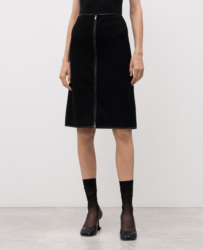 Jil Sander Чорна спідниця міді з вовни J02MA0319J20050