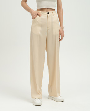 Jil Sander Бежеві штани з вовни J04KA0004J40003