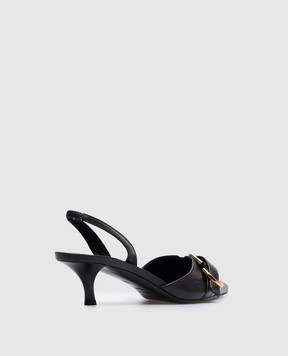 Givenchy Черные кожаные босоножки Voyou BE308XE257