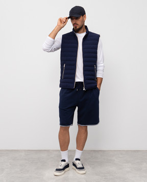 Brunello Cucinelli Синий стеганый пуховой жилет MM4911797
