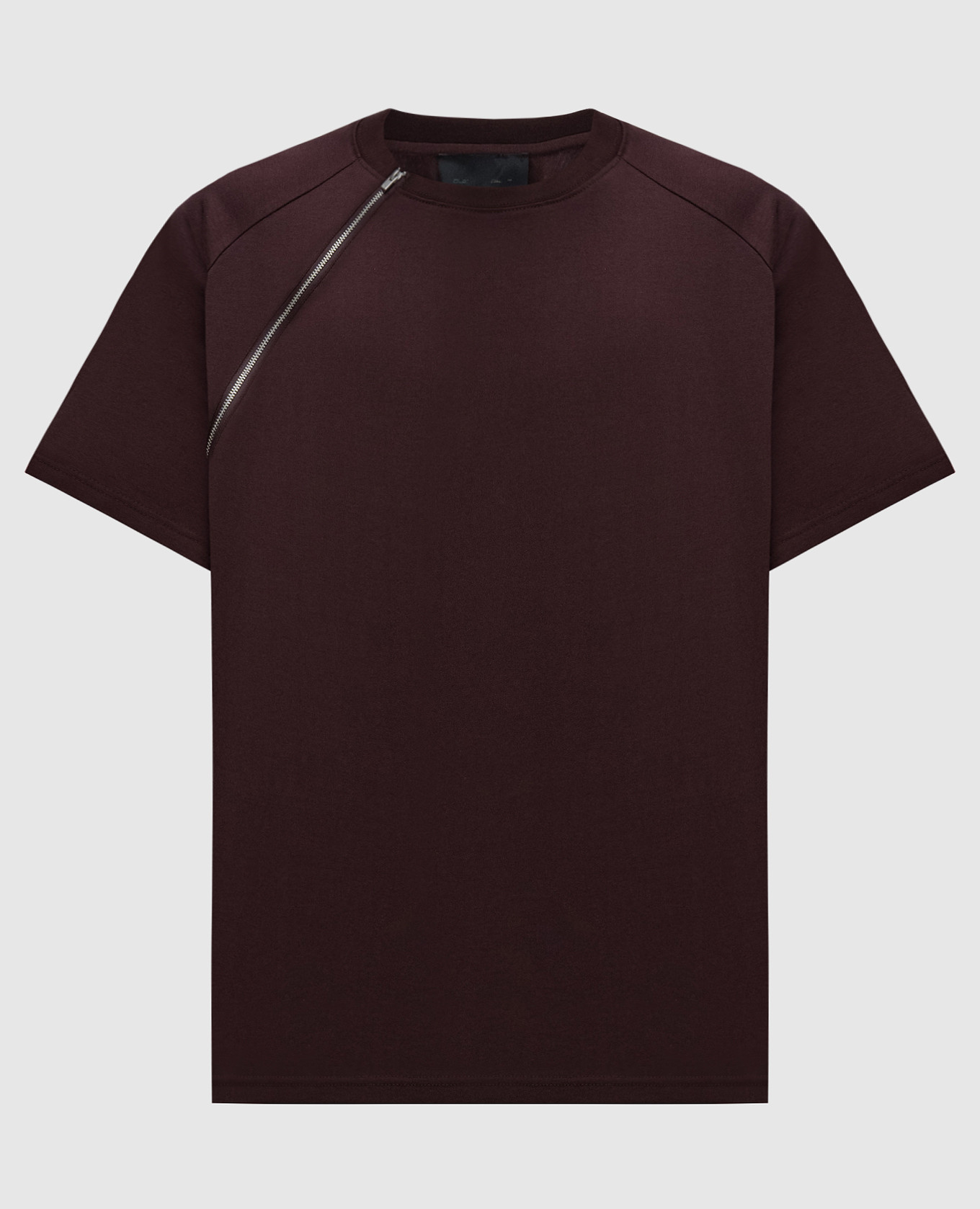 Sequence Zip T-Shirt in Brown