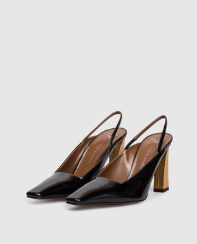 Giuseppe Zanotti Чорні шкіряні лаковані слінгбеки Brenda I550000