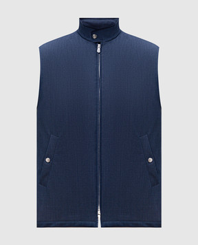 Brunello Cucinelli Синий жилет из шерсти MM4506521
