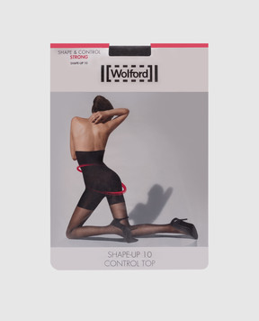 Wolford Чорні колготи SHAPE-UP 10 den з високою посадкою 18854ВЛ16