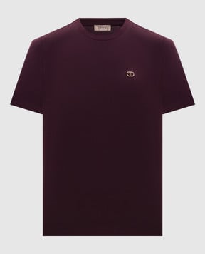 Twinset Бордова футболка з логотипом 252TP2057