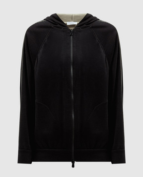 Brunello Cucinelli Черная спортивная куртка с цепочкой мониль MP828SM606