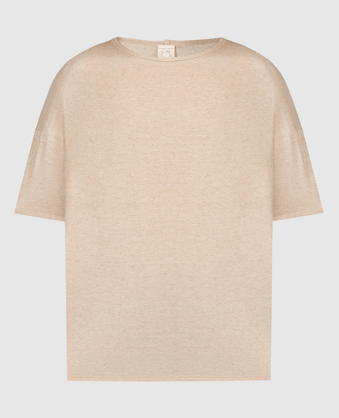 Beige t-shirt with linen