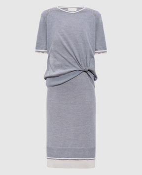 3.1 Phillip Lim Сіра сукня подвійної конструкції з вовни P25170467FWM