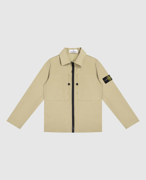 Stone Island Дитяча зелена куртка з логотипом 81161041414