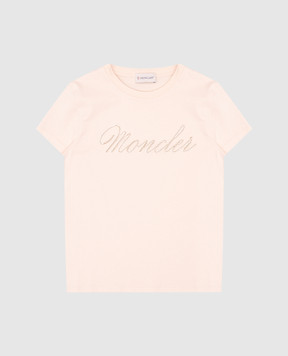 Moncler ENFANT Детская футболка с вышивкой логотипа K19548C0001689AT9810