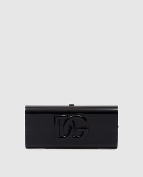 Dolce&Gabbana Чорний клатч Dolce Box з фактурним логотипом BB7622AU640