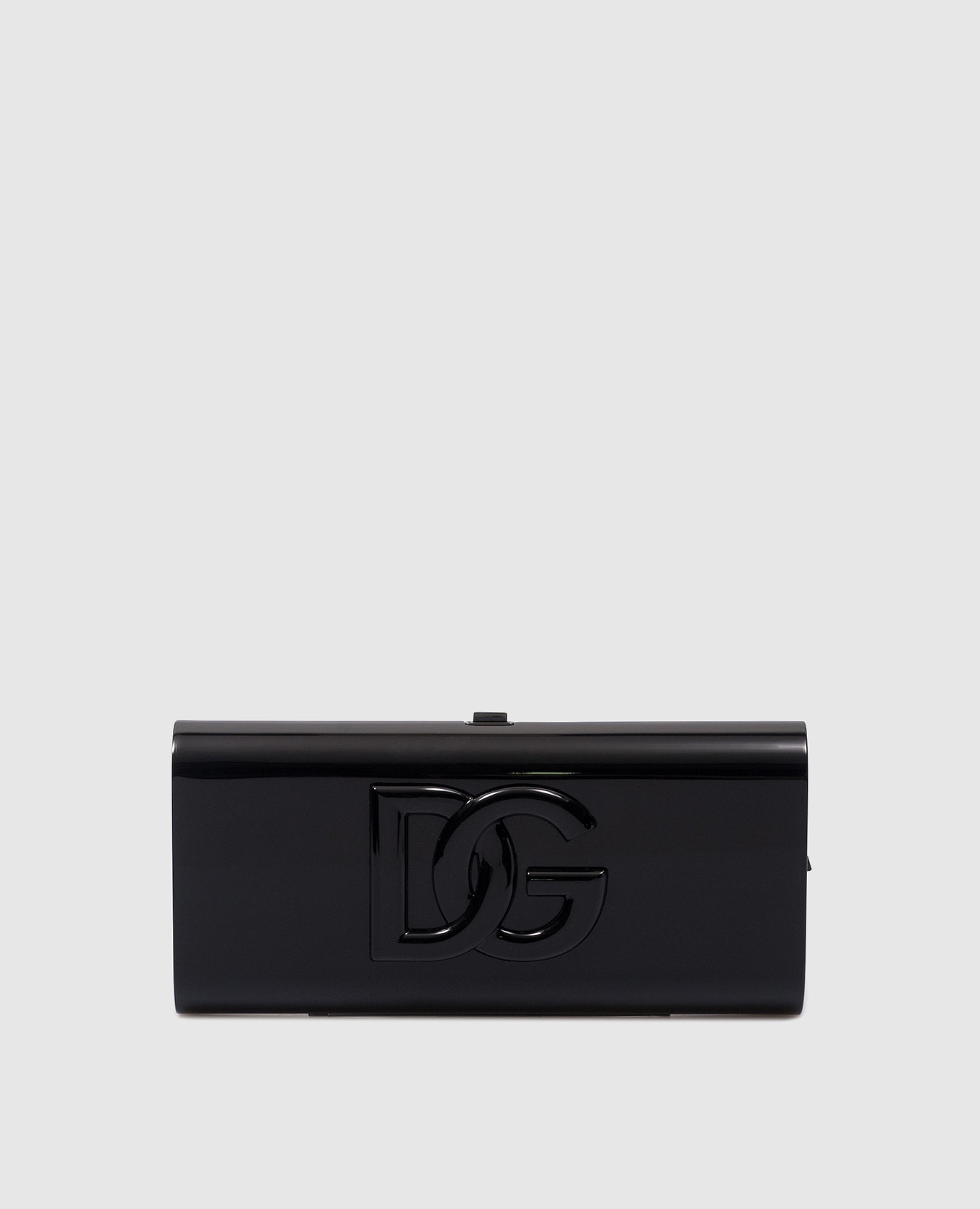 

Черный клатч Dolce Box с фактурным логотипом, Клатчи