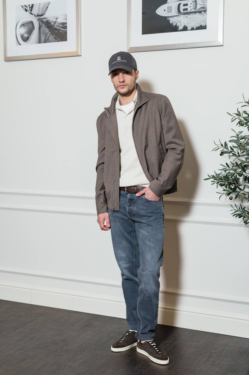 Brunello Cucinelli Серые джинсы с логотип патч M240PD3210 изображение 6