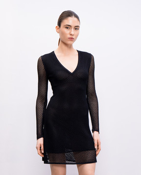 Tom Ford Черное ажурное платье из шелка ACK602YAX822