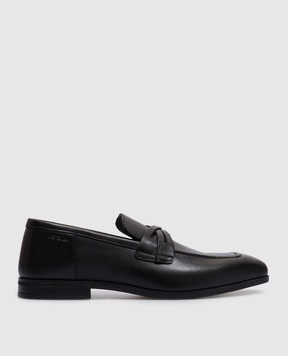Stuart Weitzman Черные кожаные лоферы Simon SI223