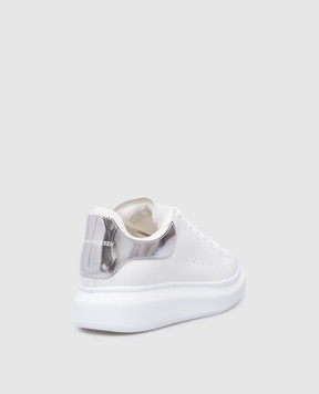 Alexander McQueen Белые кожаные кроссовки Oversized с логотипом. 697103WIFTJ