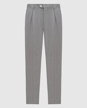 Brunello Cucinelli Серые брюки из шерсти MH2443030F