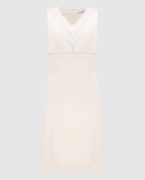 Christian Dior Бежева сукня-футляр з вовни та шовку 6E21678A1166