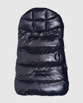 Moncler ENFANT Детский синий пуховой конверт-кокон с логотипом J29511E000025963V