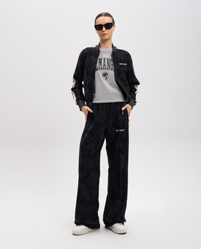 Palm Angels Чорна спортивна куртка з вишивкою логотипа PWBD050S25FAB001