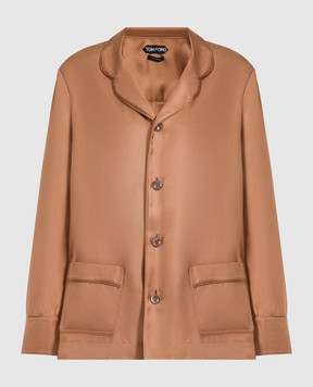 Tom Ford Коричневая блуза из шелка CA3282FAX1426