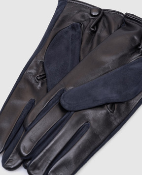 Sermoneta Gloves Сині шкіряні рукавички M39