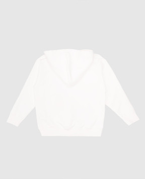 Off-White Дитяче біле худі з брендовим принтом OBBB001S25FLE003