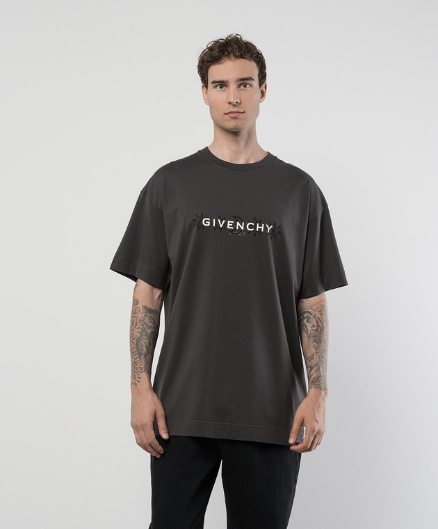 Givenchy - Серая футболка Reverse с принтом Таро BM71JA3YN0 купить