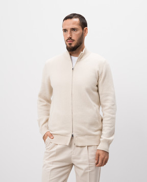 Cashmere&Whiskey Белый кардиган из кашемира MU7931307341PF