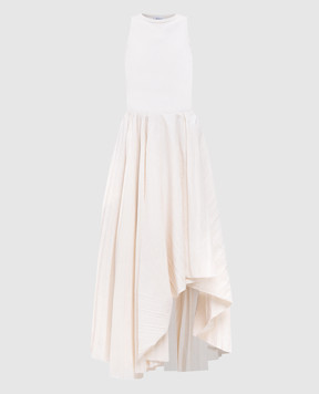 Alexander McQueen Белое платье асимметричного кроя 814517QLAED