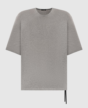 Ann Demeulemeester Серая меланжевая футболка Aga с принтом Sunset Bleeding B0012550FA226