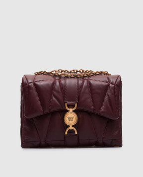 Versace Бордова шкіряна сумка крос-боді Kleio 10159641A12973