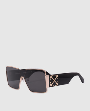 Off-White Чорні сонцезахисні окуляри Аspen з логотипом OERI14GS25MET001