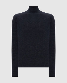 Allude Серый гольф из шерсти прямого кроя 25564041