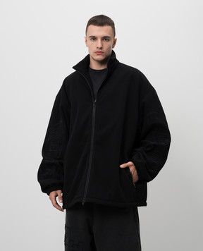 Vetements Черная спортивная куртка с вышивкой логотипа UA65JA950B