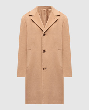 Brett Johnson Бежеве пальто з кашеміру FW25C84L700CAM