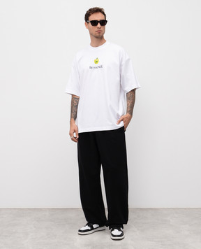 Vetements Белая футболка Be yourself UH76TR350Wm