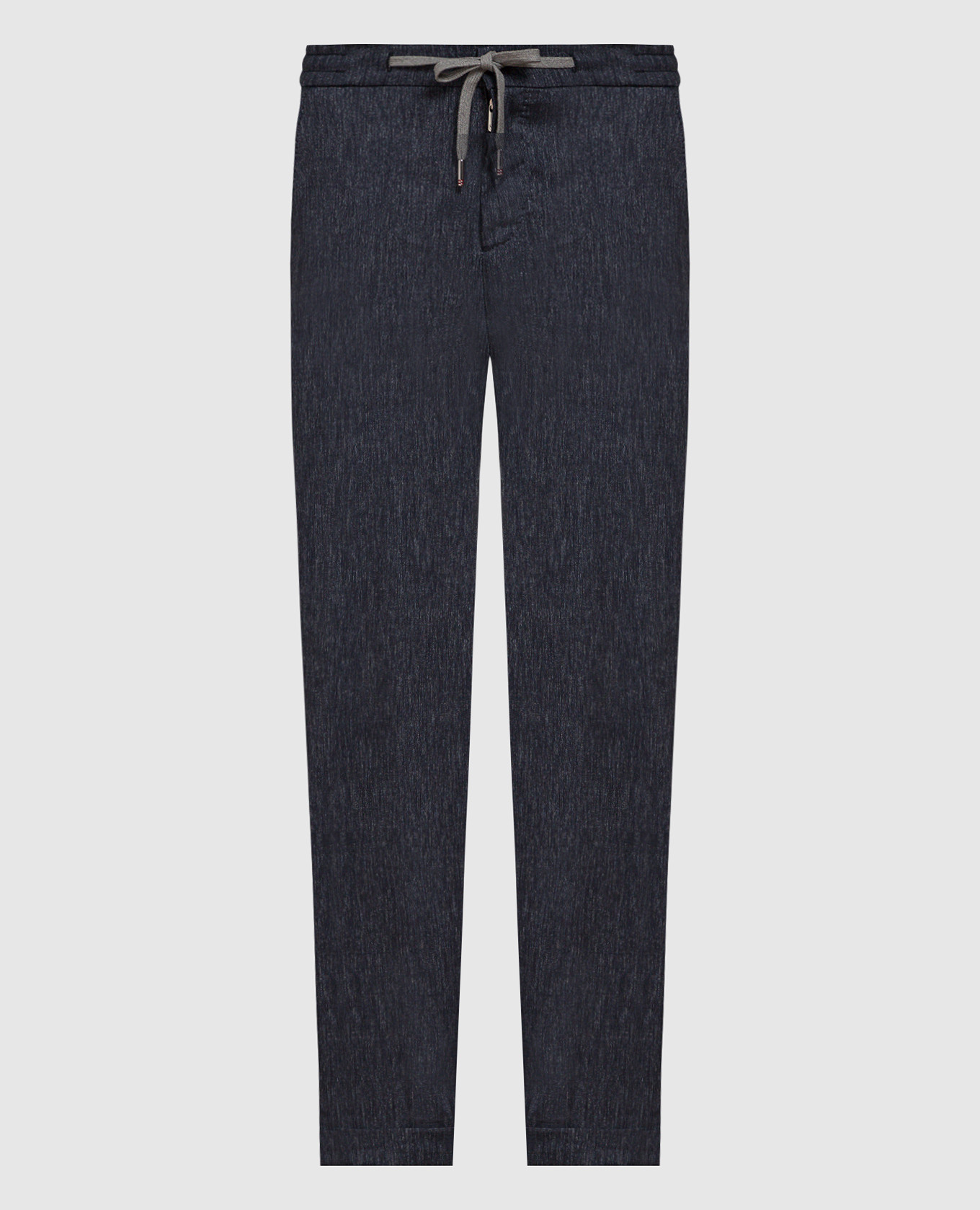CARACCIOLO blue pants made of cashmere and linen